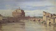 Jean Baptiste Camille  Corot The Castel Sant'Angelo and the Tiber (mk05) china oil painting artist